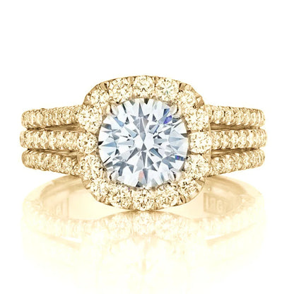 Lorna - Huitan Trendy Brilliant Cubic Zirconia Engagement Ring